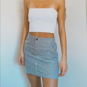 Denim Pin Striped Skirt